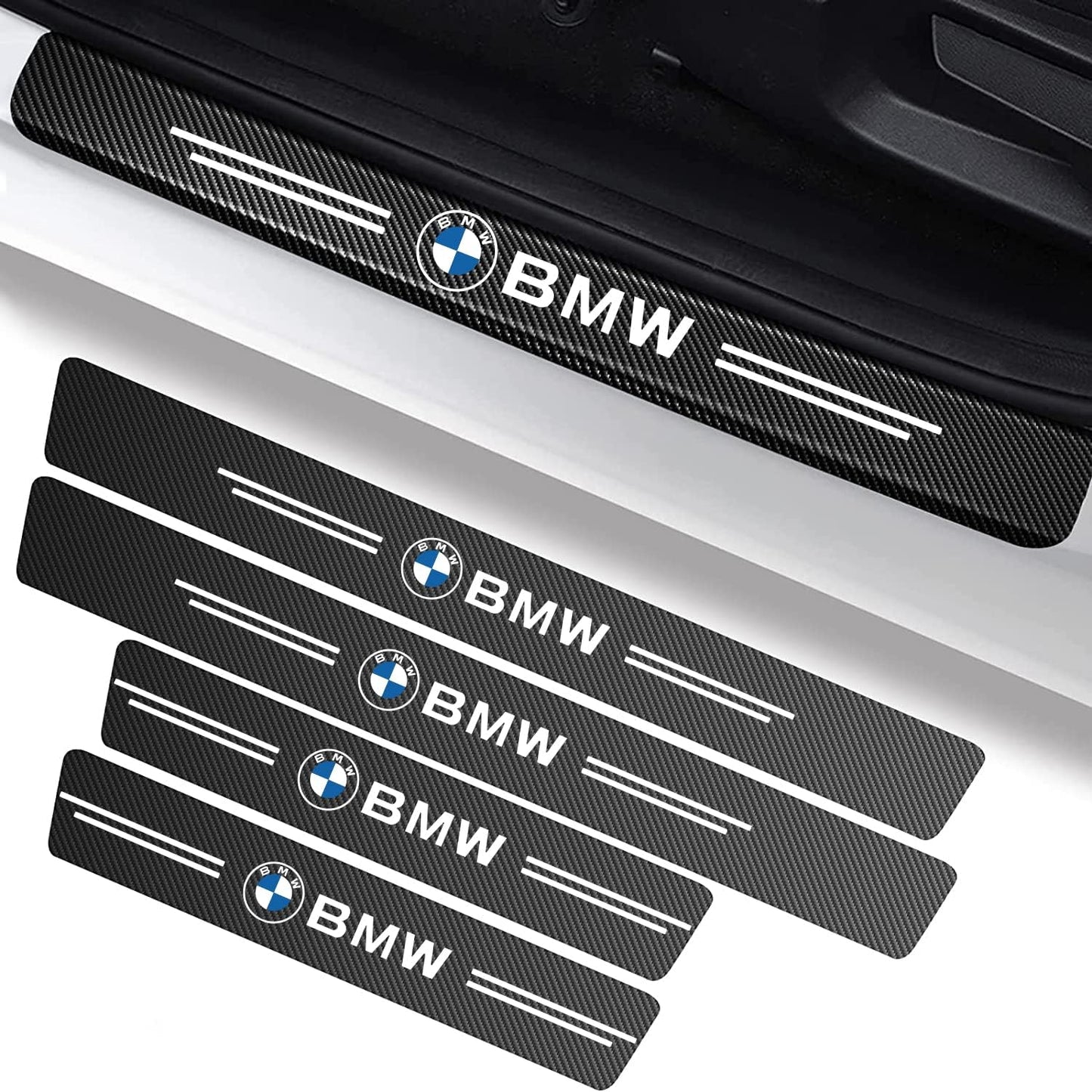 Carbon Fiber Door Sill Protector - Pack of 8
